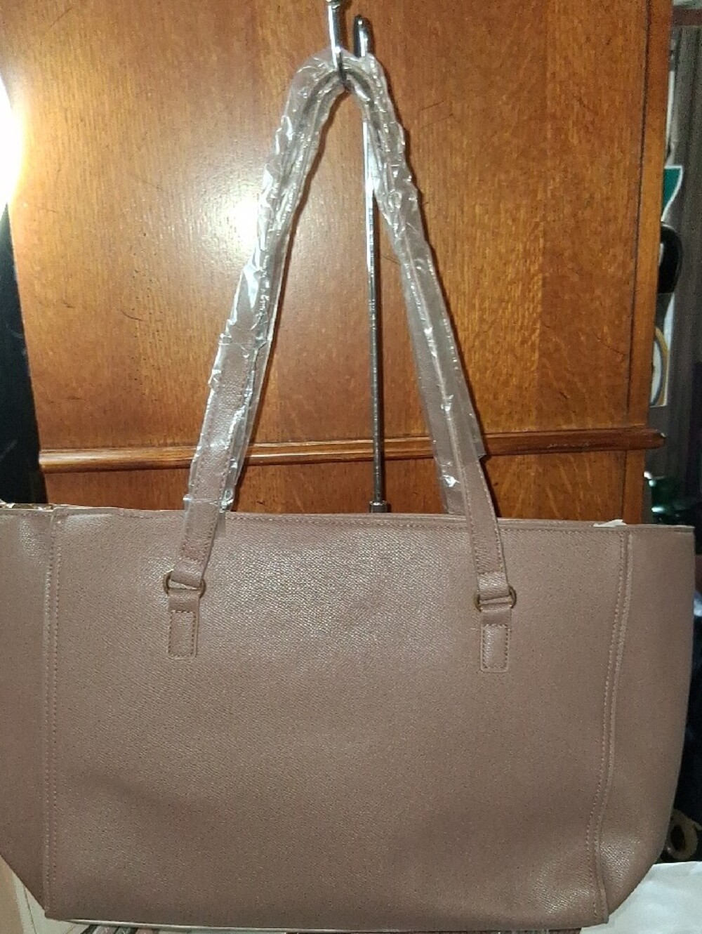 bebe Mauve Taupe Tote with Matching Wristlet NWT - Picture 2 of 9